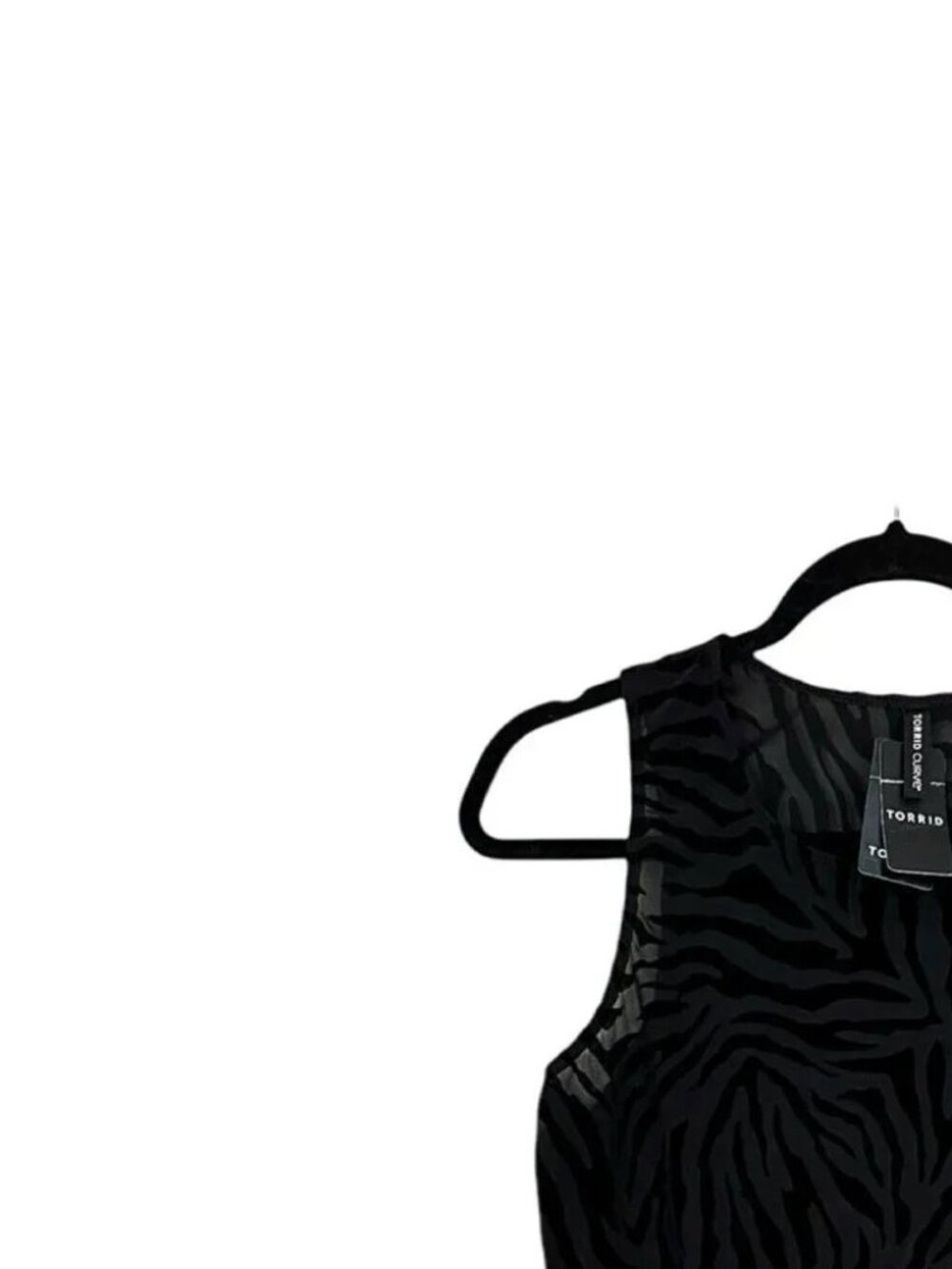 Torrid Flocked Mesh Zebra Bodysuit - Picture 6 of 11